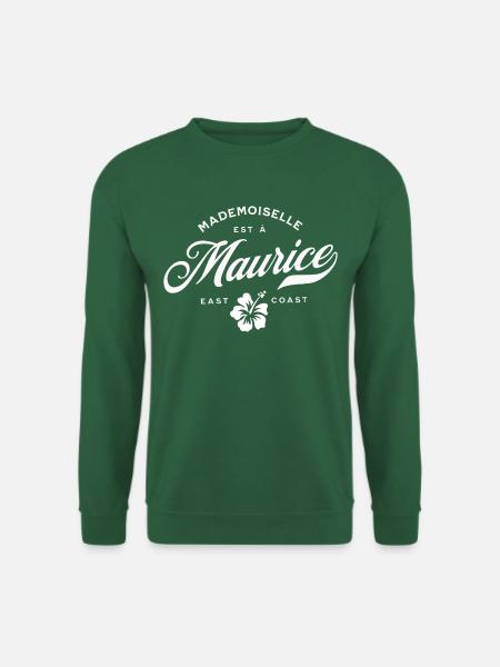 Mademoiselle est à l ile Maurice coul - Sweat-shirt Unisexe - vert foncé