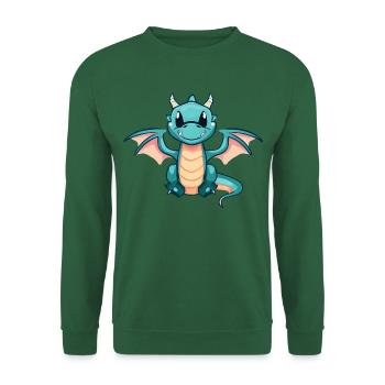 Flying Dragon Fantasy Art - Unisex Sweatshirt - green - Front