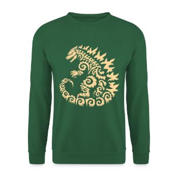 Godzi préhistorique - Sweat-shirt Unisexe - vert foncé - Devant