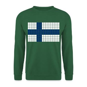 Finnland Flagge - Unisex Pullover - Grün - Vorne