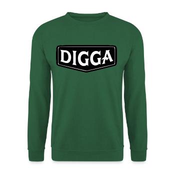 digga Alter bro moin hamburg hip hop oldschool type - Unisex Sweatshirt - green - Front