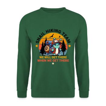 We Will Get There When We Get There Hiker Snail - Unisex Sweatshirt - green - Front