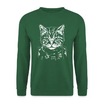 Katzendame Punk - Unisex Pullover - Grün - Vorne