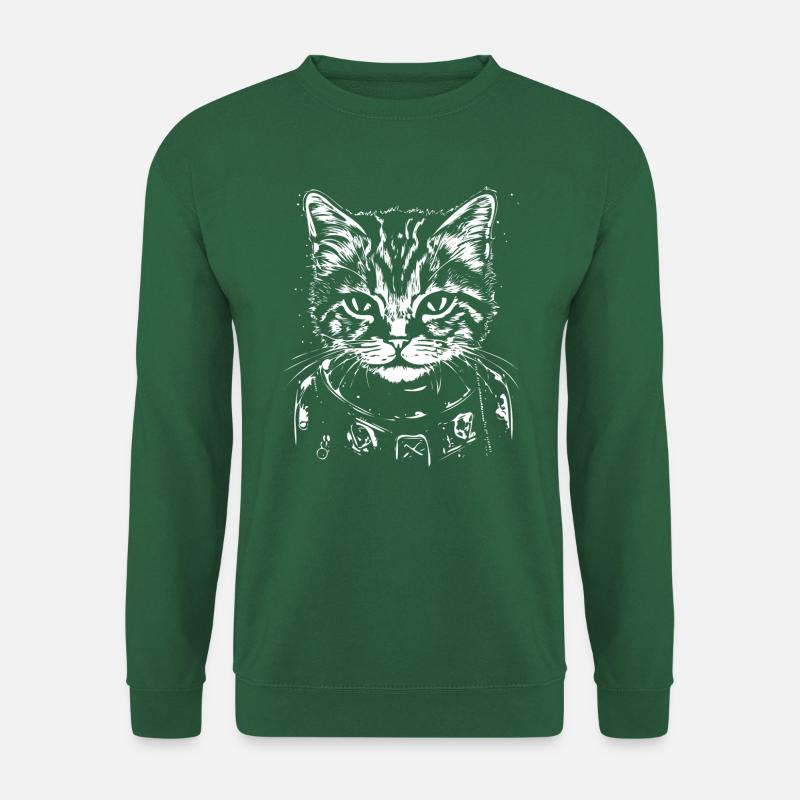Katzendame Punk - Unisex Pullover - Grün
