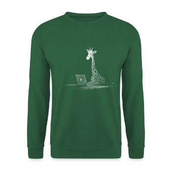 Grafik-Giraffe - Unisex Pullover - Grün - Vorne