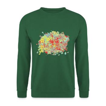 Splash Jaune - Sweat-shirt Unisexe - vert foncé - Devant