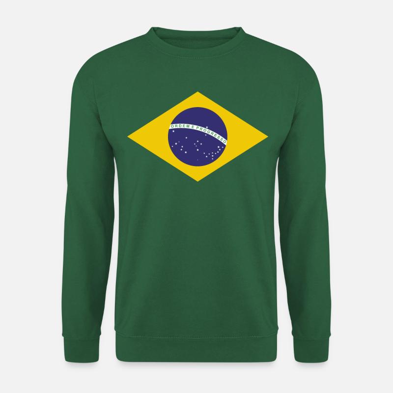 Brasilia Flag - Unisex Pullover - Grün