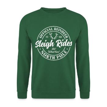 Reindeer Sleigh Rides - Unisex Sweatshirt - green - Front