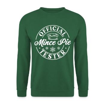 Official mince pie tester - Unisex Sweatshirt - green - Front