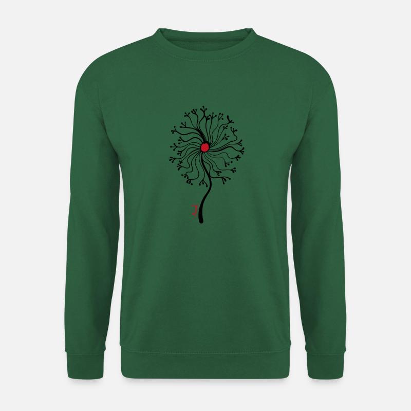 schwarze Blume - Unisex Pullover - Grün