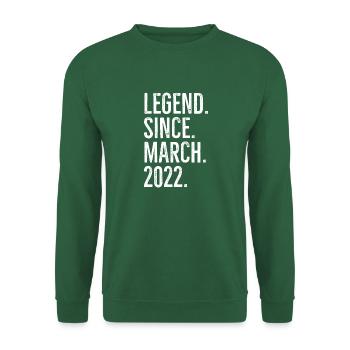 Legend Since March 2022 - Unisex Sweatshirt - green - Front