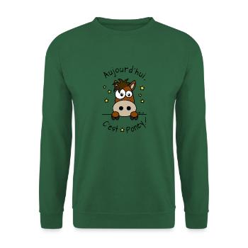 Équitation Cheval Poney Pony Cavalier Cavalière - Sweat-shirt Unisexe - vert foncé - Devant