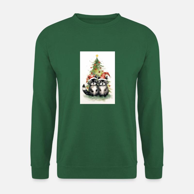 Weihnachtswaschbären - Unisex Pullover - Grün