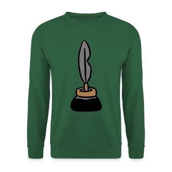 Ink pen inkwell ink pen writer - Unisex Sweatshirt - green - Front