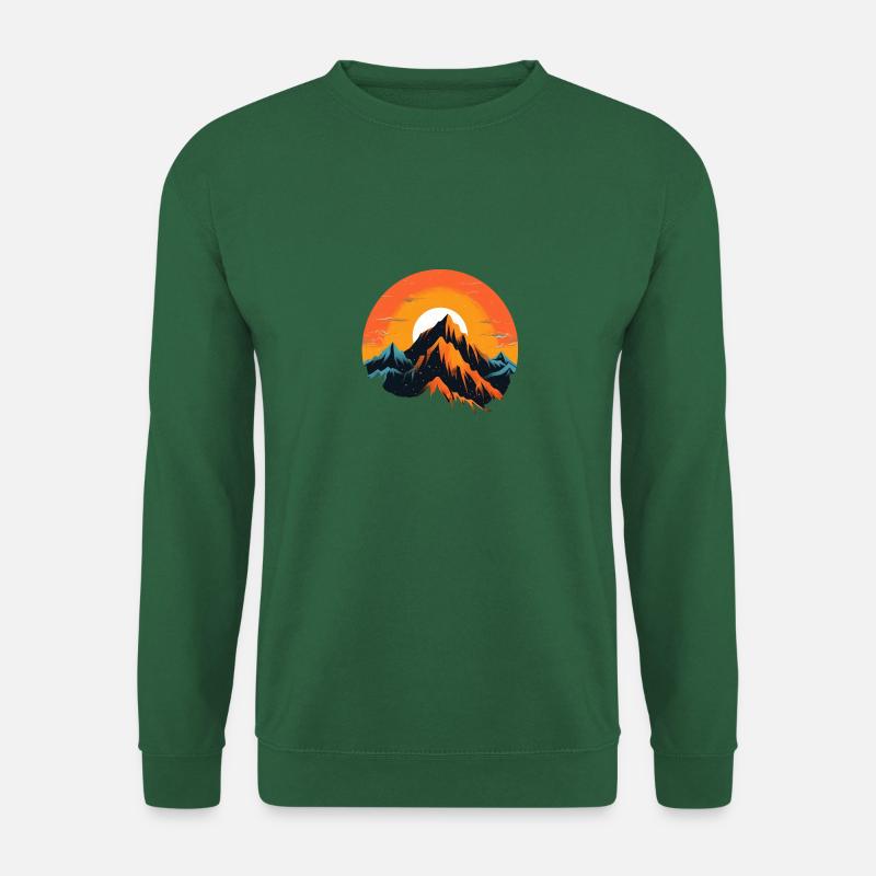 Sonnenaufgang Berg - Unisex Pullover - Grün