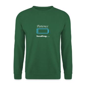 Patience loading... - Unisex Sweatshirt - green - Front