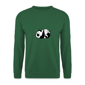 Panda lying down - Unisex Sweatshirt - green - Front
