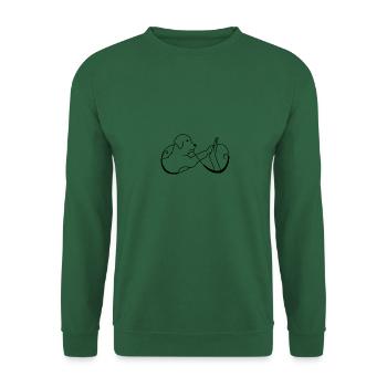 Poignée de main de chien humain - Sweat-shirt Unisexe - vert foncé - Devant
