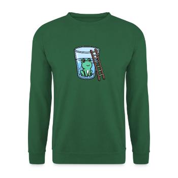 Wetterfrosch Glas Leiter Frosch - Unisex Pullover - Grün - Vorne
