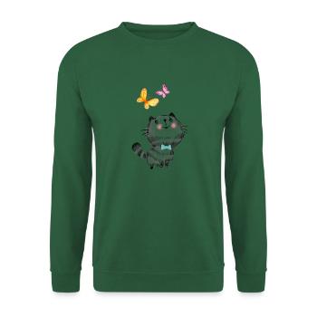Chat maman chat chat chat Meow Meoww - Sweat-shirt Unisexe - vert foncé - Devant