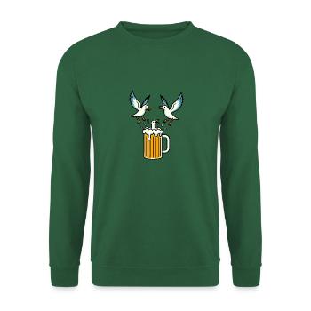 Kiez Möwen Party Rescue Beer Hamburg Hafen Elbe - Unisex Sweatshirt - green - Front