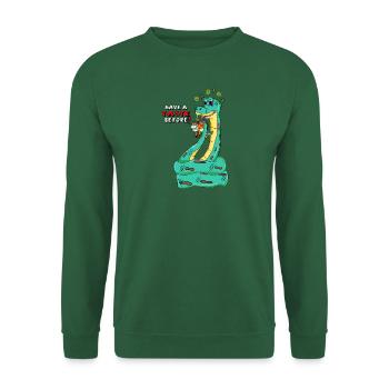 Have A Taste Snake Frog Vintage Rubberhose Cartoon - Unisex Sweatshirt - green - Front