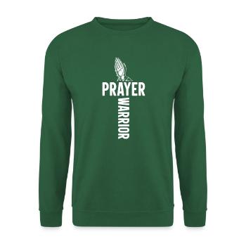 prayer warrior - Gebetskämpfer - Unisex Pullover - Grün - Vorne