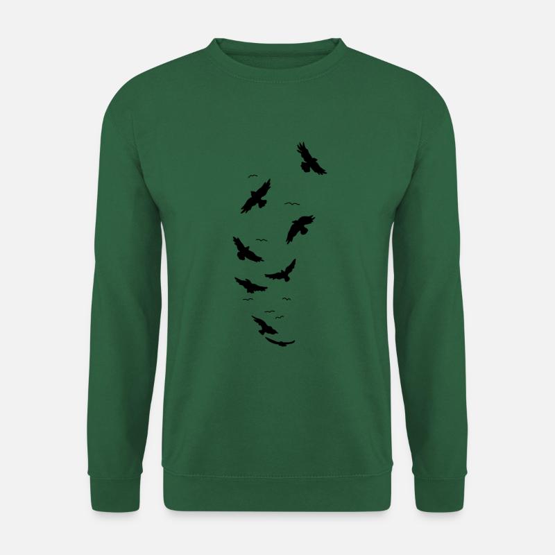 Ravens birds fly - Unisex Sweatshirt - green