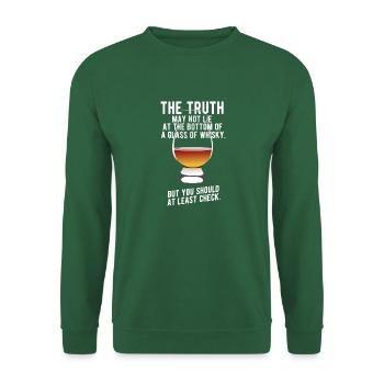 Whisky lustiger Spruch Die Wahrheit - Unisex Pullover - Grün - Vorne