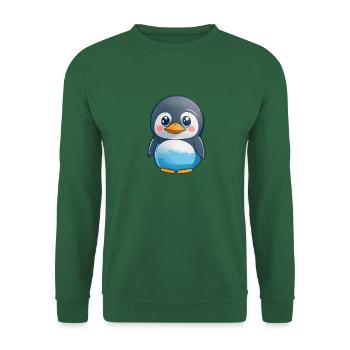 Total niedlicher Pinguin - Unisex Pullover - Grün - Vorne