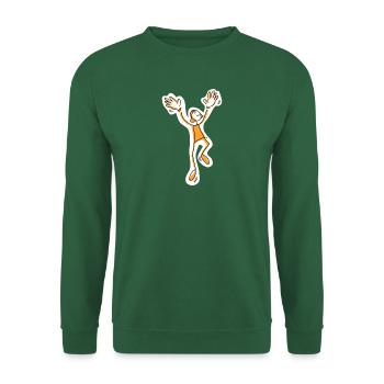 Jubeln heißt feiern, hüpfen, lachen - Unisex Pullover - Grün - Vorne
