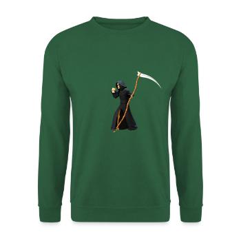 Coffee to go für den Tod - Unisex Pullover - Grün - Vorne