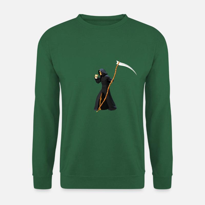 Coffee to go für den Tod - Unisex Pullover - Grün