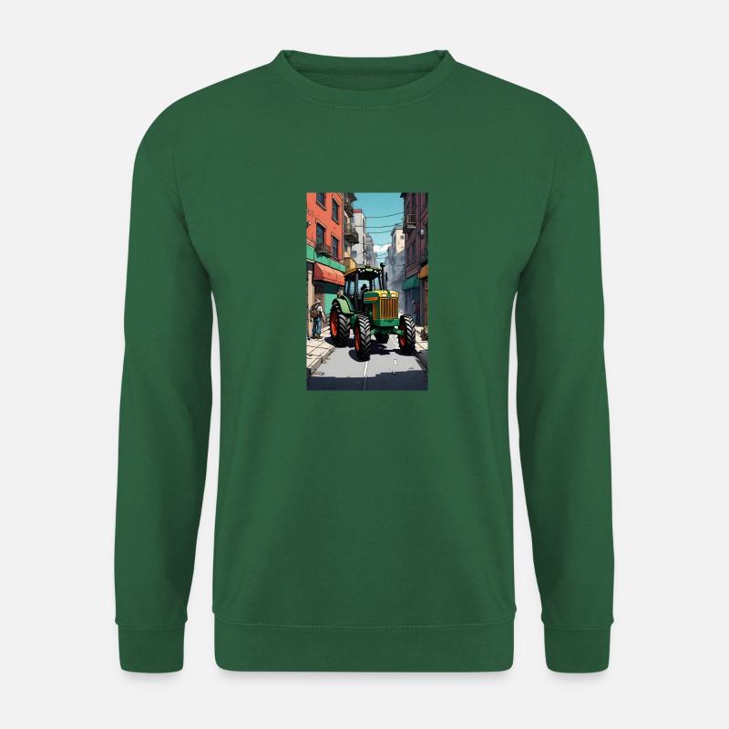 Traktor auf Bauernprotest - Unisex Pullover - Grün