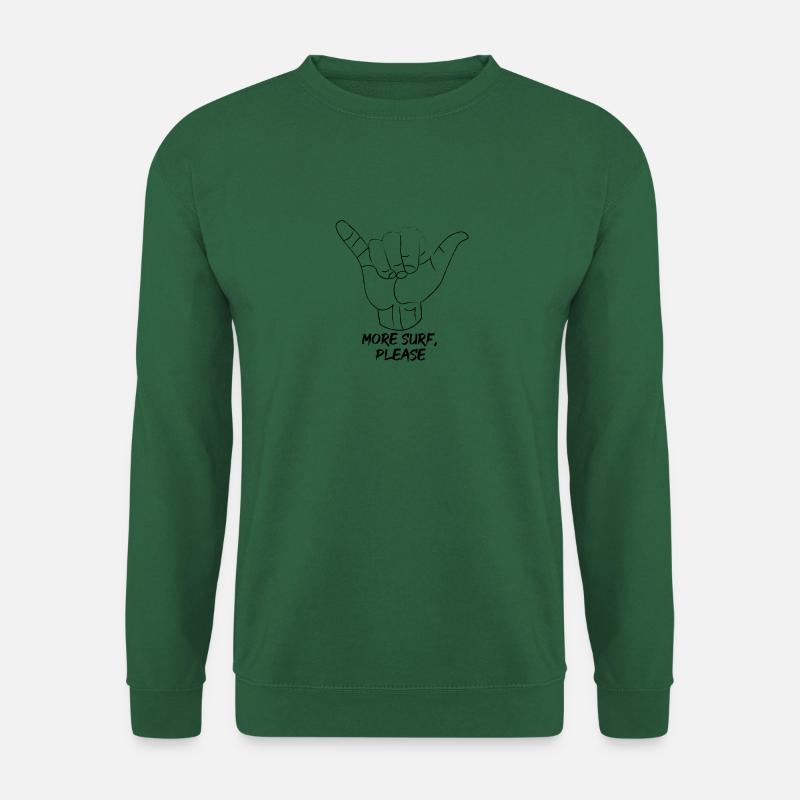 MEHR SURFEN, BITTE - Unisex Pullover - Grün