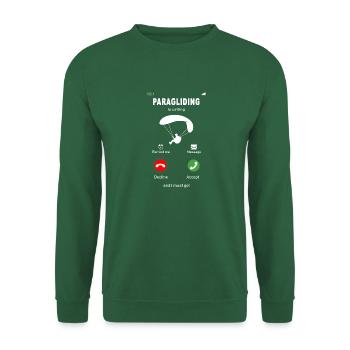 Le parapente vous appelle - Sweat-shirt Unisexe - vert foncé - Devant