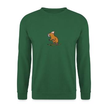 Bande dessinée Capybara Capybara Casquette de ski Piste Alpes - Sweat-shirt Unisexe - vert foncé - Devant