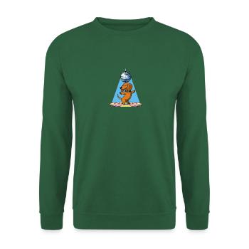 chien teckel boule disco danse danse dans une soirée disco - Sweat-shirt Unisexe - vert foncé - Devant