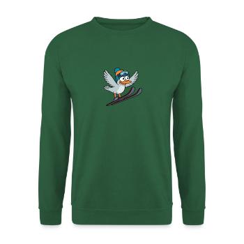 Hiver Seagull Ski Hat Bonnet Ski Saut Vol Montagne - Sweat-shirt Unisexe - vert foncé - Devant