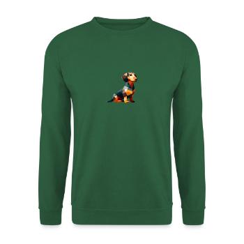 Polygon Dackel Hund Wiener Tierfreund Hundeliebe - Unisex Pullover - Grün - Vorne