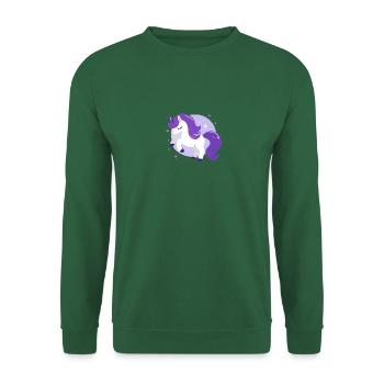 Conte de fées Licorne violette Cheval Star Fantasy Fable - Sweat-shirt Unisexe - vert foncé - Devant
