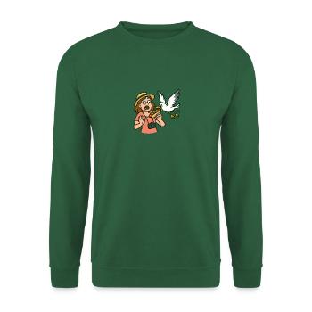 Moewe Touristin Frau Urlaub Bratwurst Hotdog Dieb - Unisex Pullover - Grün - Vorne