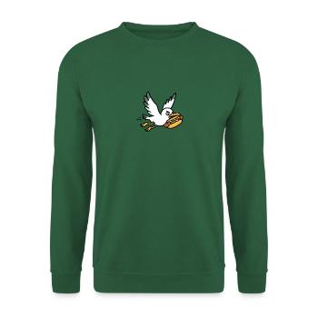 Moin Mer du Nord Seagull Bratwurst Hotdog Food Restauration rapide - Sweat-shirt Unisexe - vert foncé - Devant