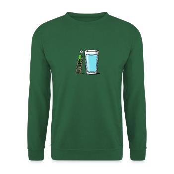 Weatherman Weather Frog Échelle à eau en verre - Sweat-shirt Unisexe - vert foncé - Devant