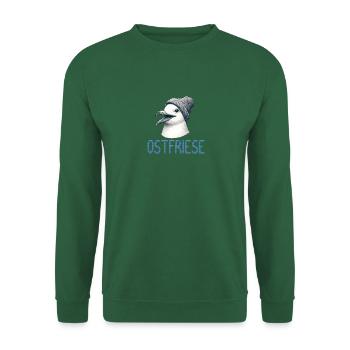 Moin Vogel Möwe Ostfriese Nordsee Küste Ostsee - Unisex Pullover - Grün - Vorne