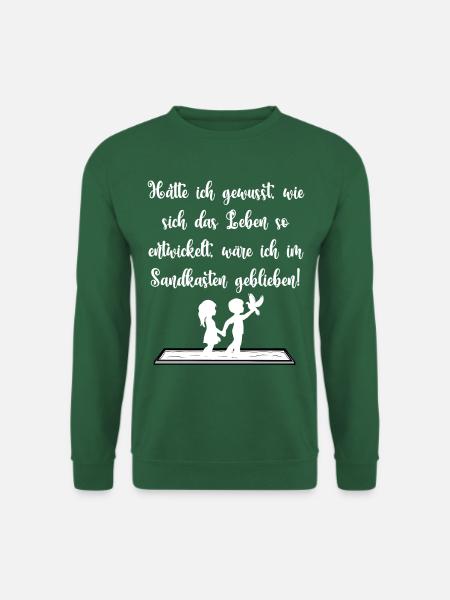 Leben Entwicklung -Sandkasten Geschnk - Unisex Pullover - Grün