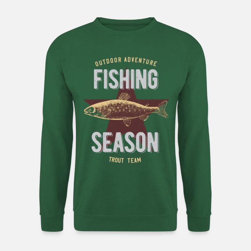 Forellen angeln - Unisex Pullover - Grün