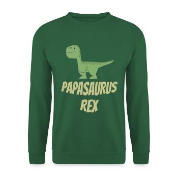 Papasaurus Rex - Sweat-shirt Unisexe - vert foncé - Devant