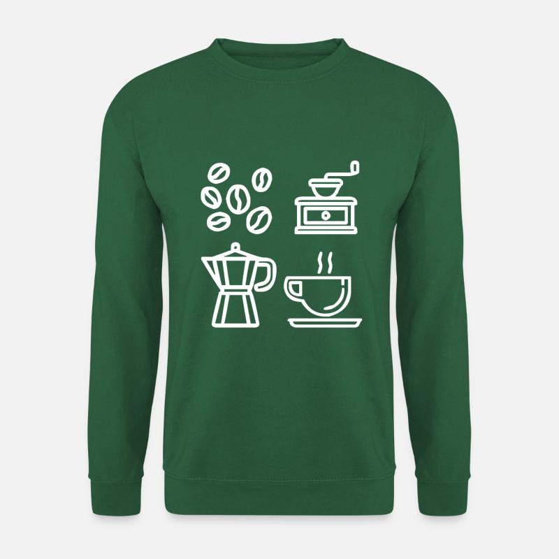 Kaffee Kaffeetasse Coffee Espresso Cafe au Lait - Unisex Pullover - Grün