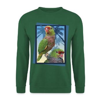 Perroquet vineux - Sweat-shirt Unisexe - vert foncé - Devant